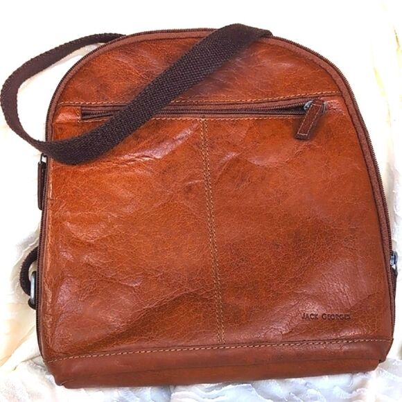 Jack George's Unisex Voyager Small Convertible Crossbody/ Backpack 🤎NWOT - Picture 4 of 16